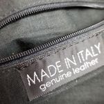 MADE IN ITALY GENUINE LEATHER BROWN FLAP STUD BAGUETTE Silver Photo 7