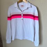 Pirdie Murray pink and white striped golf sweater Photo 1