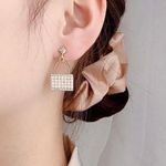 925 Silver Post Pearl Handbag Dangle Drop Earrings for Women Gold Photo 3