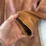 Vintage rustic lightweight butter soft Brown Leather Jacket no tags Size L Photo 3