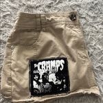 Laura Scott  petite Tan Mini Skirt with Band Patches Photo 5