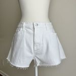 L'Agence L’AGENCE Ryland High Rise Cut Off Shorts White Blanc Denim Raw Hem US 31 NWT Photo 3
