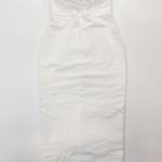 MORE TO COME Sophia Strapless Midi Dress in White XS Photo 2