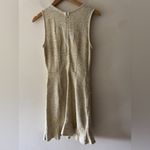 Loft Fit and Flare Mini Tweed Flare Light Yellow Ivory Dress Photo 3
