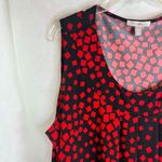 Roz & Ali Black Red Squares Pattern Scoop Neck Tank Top Plus Size 2X Photo 3