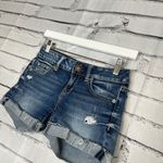 American Eagle  Super Stretch Blue Jean Shorts 0 High-Rise Casual Summer Denim Photo 5