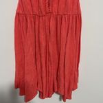 Free People  Lace Trimmed Skater Tank Dress Coral Orange Boho Size XS Photo 2