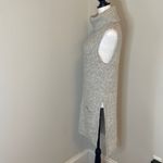 Alya Women's Tunic Sweater Sleeveless Turtleneck High Low Knitted Gray Medium Photo 1