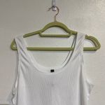 Wildfox Sport White Cropped Ribbed Tank Sz XL Photo 2