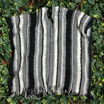 Missoni  Made in Italy Black White Fringe Chevron Poncho One Size Photo 1