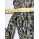 Free People  Break My Stride Plaid Button Down Oversized Shirt Small Metallic Photo 5