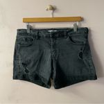 Charlotte Russe  Refuge Black Wash Distress Cuffed Hem Jean Shorts Size 12 EUC Photo 10