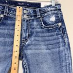 Miss Me  Boot Cut Jeans Mid Rise Size 30 Short Distressed Denim Embellished Photo 14