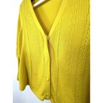 CAbi Sunny Sweater Size XS Yellow Cardigan Style 5637 Cropped Boxy Fit V Neck Photo 4