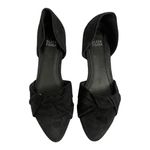 Eileen Fisher  Fuller Suede d'Orsay Flat Black Pointed Toe Leather Shoes 8 EUC Photo 1