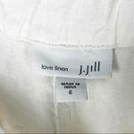 J.Jill Love Linen Sheer White 100% Linen High Rise Shorts, Size 6 Photo 1