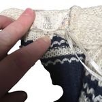 Pink Rose blue white striped open shrug knit cardigan lace up detail down back S Photo 4