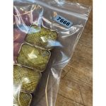 Yellow Snake Print Resin & Gold Tone Stretch Bracelet Photo 1