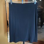 Free People Vintage  Black Slinky Travel Skirt w/ 2 front slits Size Small Photo 4