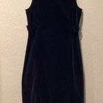 Eddie Bauer vintage Velvet feel cotton Sleeveless Black shift midi Dress 14 Photo 0