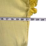 Moda International Y2K Tunic Top S Butter Yellow Embroidered Tassels Boho Beach Photo 6