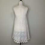 Chloe K Off White Lace Crochet Sleeveless Dress Photo 5