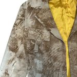 American Vintage Vintage 70s Handmade Leather Midi Trench Jacket Brown Belted Long Sleeve Medium Photo 2