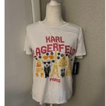 Karl Lagerfeld  + Choupette in Paris Graphic Tee S White NEW Casual Classic Twee Photo 0