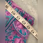 Boho Queens Size S Silk Blend Pink Mandala Paisley Lightweight Zip Midi Skirt Photo 10
