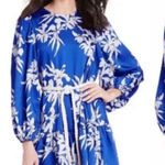 Alexis  Coastal Floral Large Blue Dress Sz L Photo 0