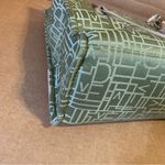 Diane Von Furstenberg  GREEN CANVAS & TAN LEATHER WEEKENDER TRAVEL BAG Photo 10