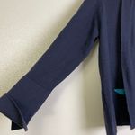 John Smedley Sea Island Cotton Cardigan Sweater Womens Medium Navy Open Blue Photo 4