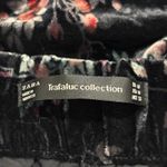 ZARA  Size M Black Floral Velvet Pull-On Pants Trafaluc Collection Boho Photo 1