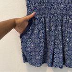 Cabana Life West Indies Fringe Romper Blue White Geometric Printed Jumpsuit L Size L Photo 5