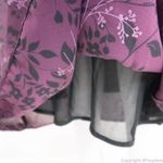 Ronni Nicole vintage plum color floral print short sleeves maxi dress, 8 Purple Photo 10