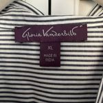 Gloria Vanderbilt 100% cotton  striped button up top XL Photo 1