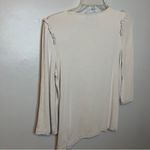 Premise  Cream Long Sleeve Top with Ruffle Detail Photo 5
