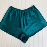 Green Satin 2 Pc Tap Pants Camisole Lingerie Pajamas Nighty Vintage Small Photo 7
