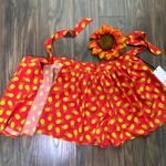 Unique Vintage Red Pineapple SideTie Skort Wrap NWT | MEDIUM | Photo 3