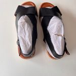 Nine West Women's ANGIE 3 Black & Silver Ankle Buckle Strap Sandals Sz 8 Photo 4