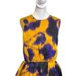 Jason Wu  Peplum Mini Dress Purple Abstract Print Women’s Size 10 Sleeveless Photo 3