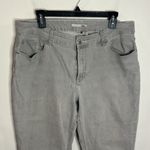 Chico's Chico’s Platinum light grey textured straight leg jeans US size 16 short Photo 2