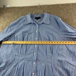Lane Bryant Lane Bryant Womens Plus Size 28 Blue White Striped Button Up Tunic Belt Shirt Photo 4