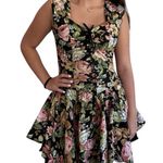 3 Suisses Corset Floral Mini Dress Cottagecore Y2K French Style Size 36 Pink Size M Photo 0