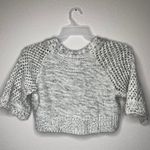 Decree ‎ Cropped Cardigan Sweater Gray Photo 3