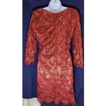Vintage Gianni Bini Red Gold Sequin Cocktail Dress Size L Size L Photo 1