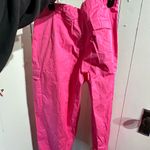 Good American  NWT Malibu Pink Parachute Pants size medium Photo 3