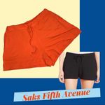 Saks 5th Avenue Saks Fifth Avenue Majestic Filatures Orange French Terry Drawstring Shorts [M] Photo 1