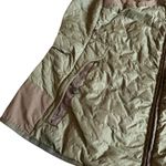 Eddie Bauer  Zip-Down Puffer Quilted Vest Sleeveless Green Brown Size Large Women Photo 2