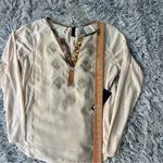 BKE  Cream Embroidered Blouse Photo 5